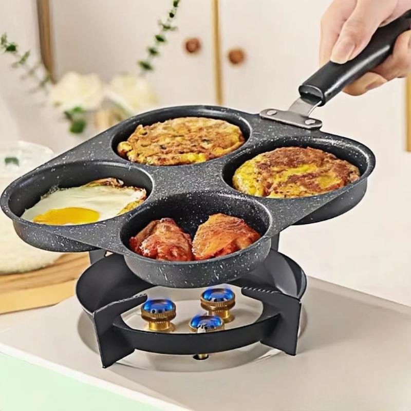 Mini Pancake Griddle - ノンスティック多穴エッグバーガーパンケーキパン高熱伝導性調理器具ガス電気ストーブ対応家庭用朝食作り鍋