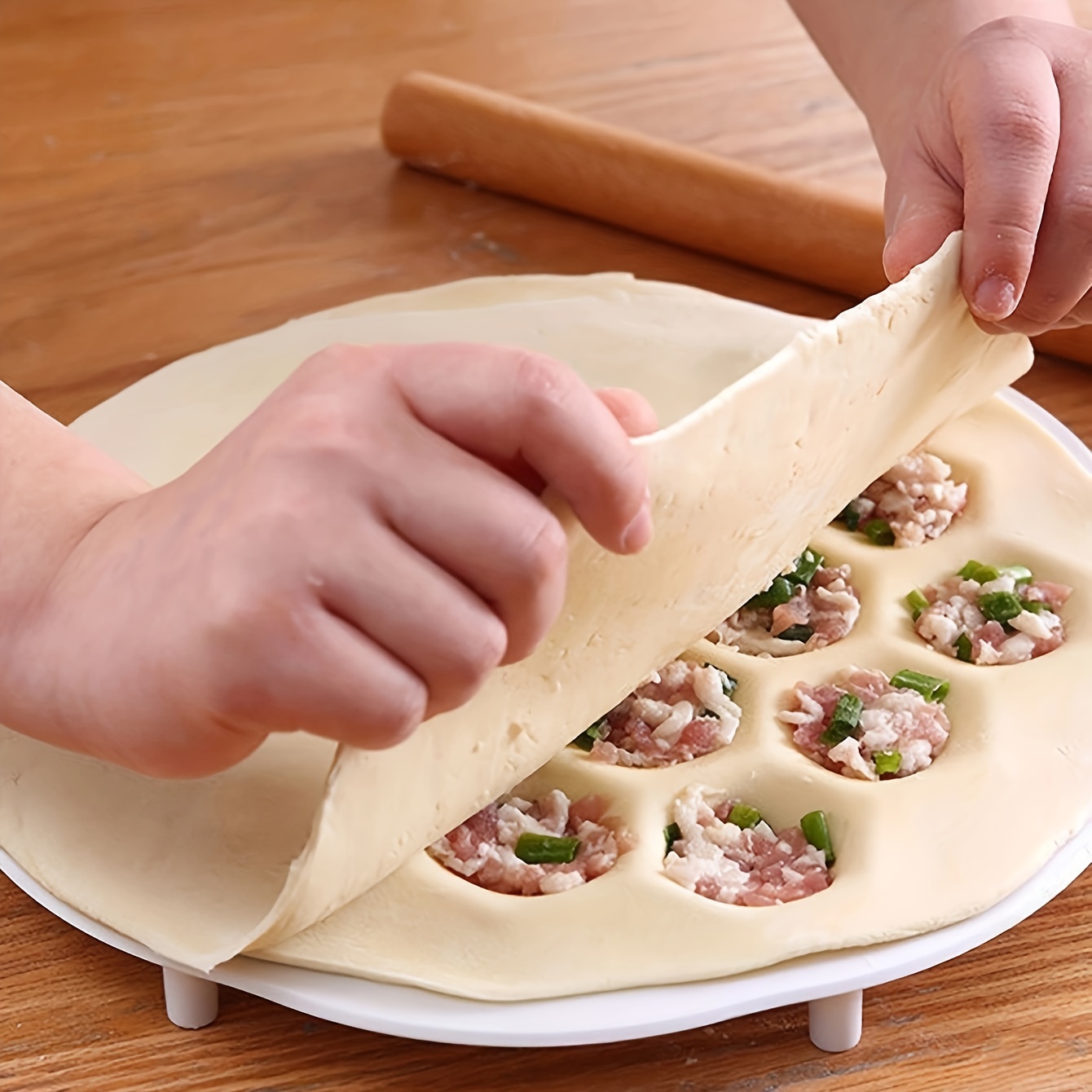 Dumpling Press Set - 中国の餃子金型,キッチン,生地プレス,ラビオリ,ベーキングツール,ガジェット,1個