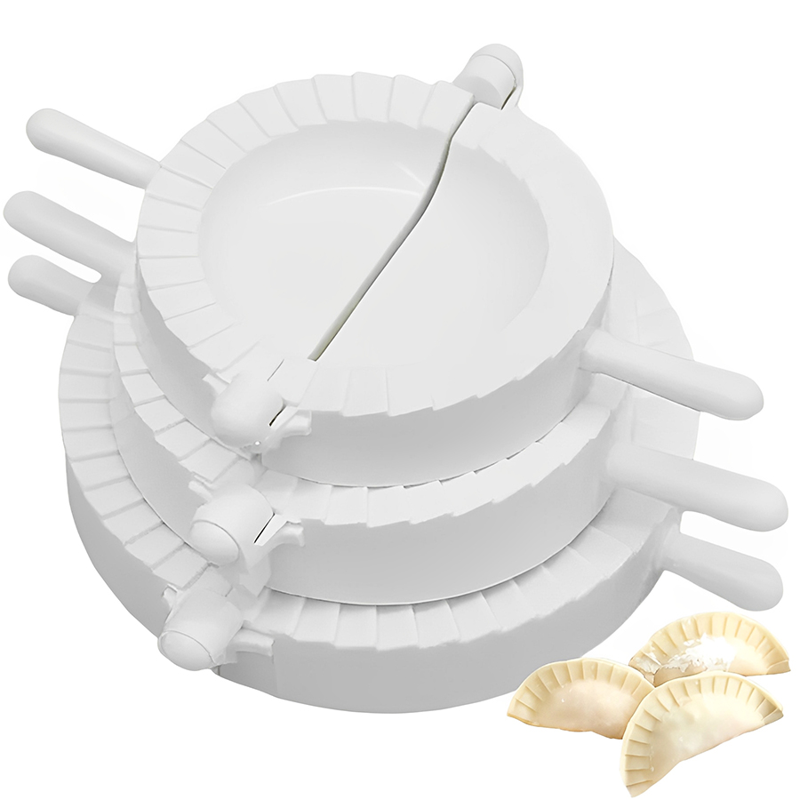 Dumpling Press Set - 3 ピース/セット 7-10 センチメートルプラスチック餃子メーカー便利な家庭用手作り餃子作る型 DIY 餃子プレスツールキッチンガジェット