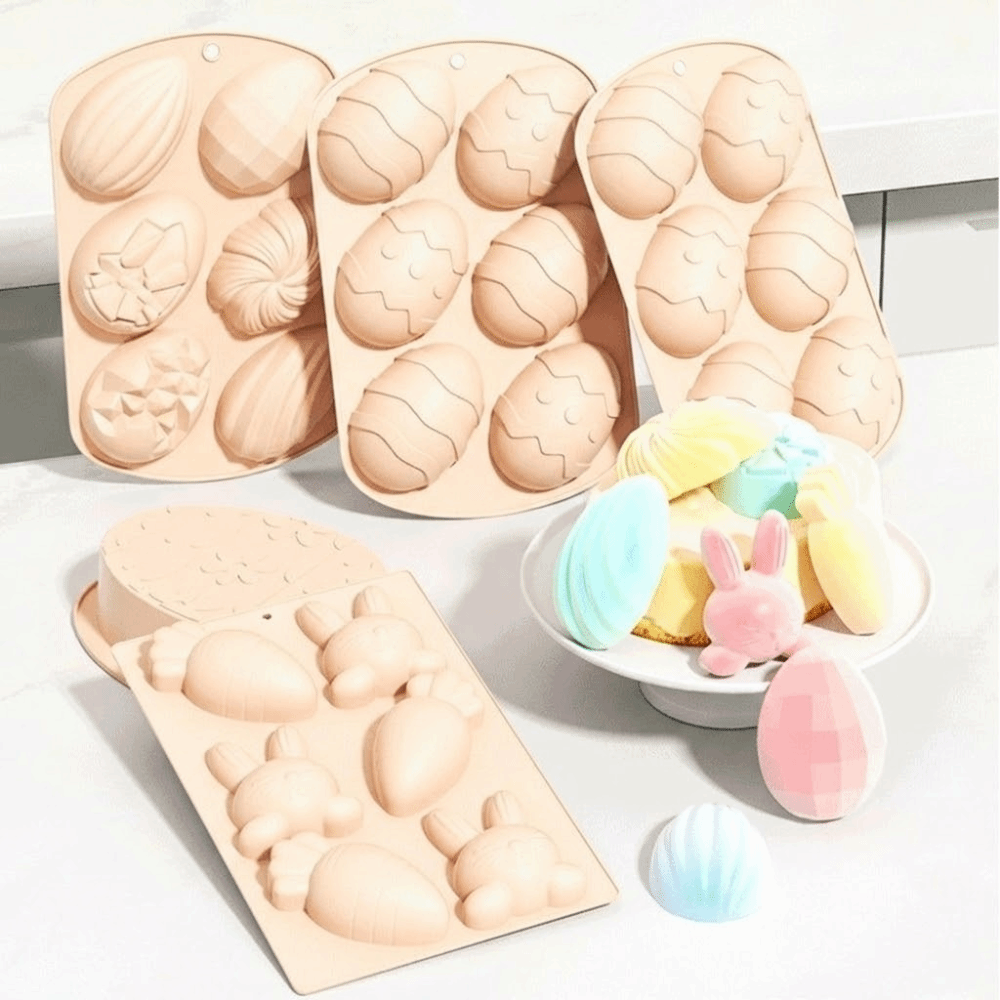 耐熱性イースターエッグバニーモールド食品グレードシリコンイー - Bunny Cake Mold のレビューと価格