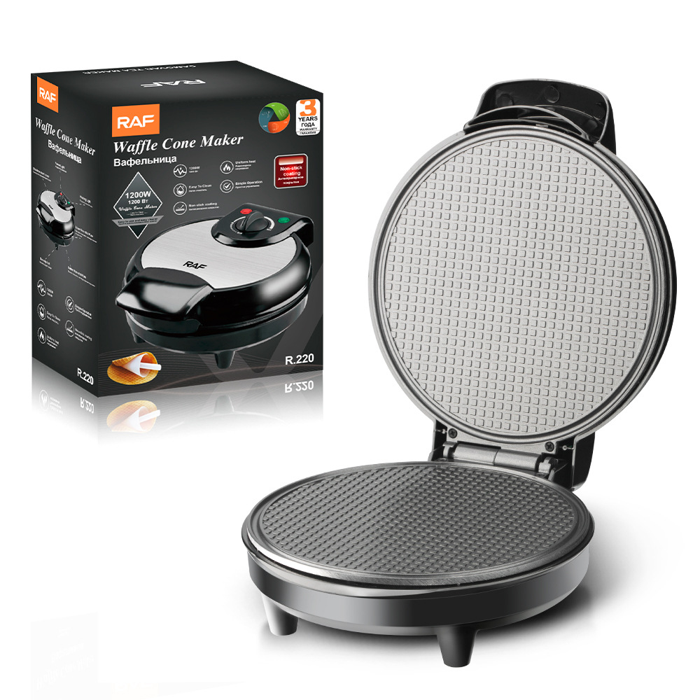 ブラウニングコントロール付き電気ワッフルコーンメーカーマシン - Waffle Cone Maker のレビューと価格