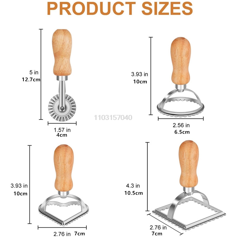 3/4個入り 手動パスタ型セット 家庭用ラビオリカッター ク - Dumpling Press Set のレビューと価格