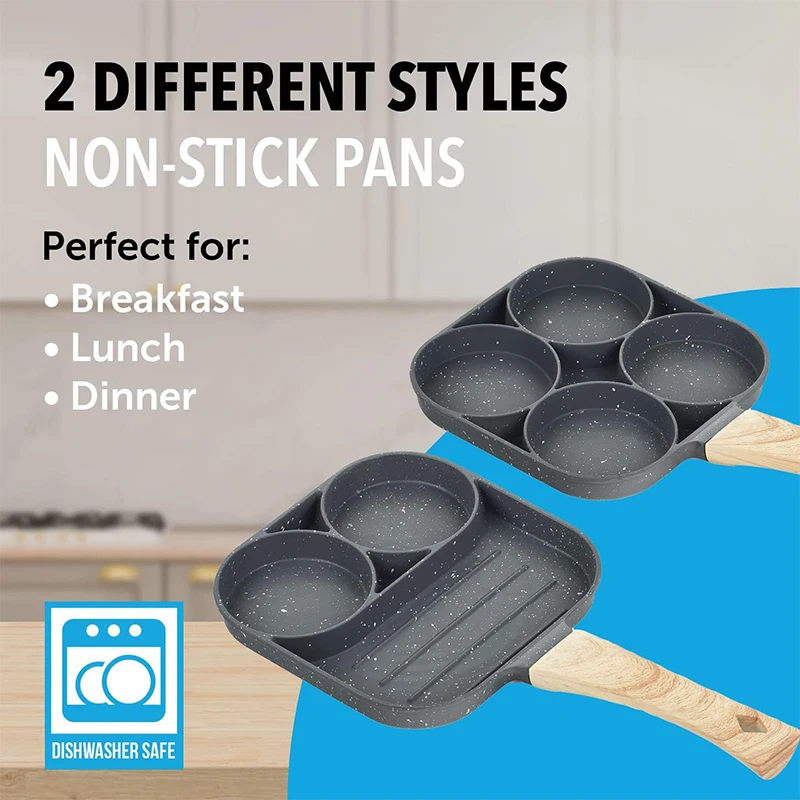 パンケーキエッグフライパン 4カップ オムレツポーチドエッグ - Mini Pancake Griddle のレビューと価格