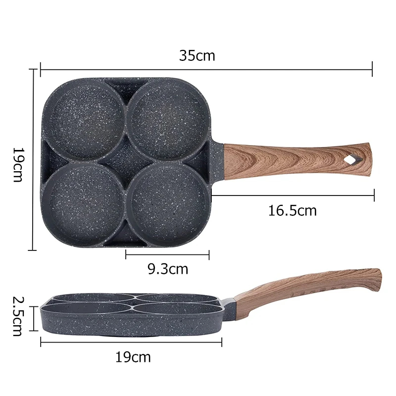 パンケーキエッグフライパン 4カップ オムレツポーチドエッグ - Mini Pancake Griddle のレビューと価格