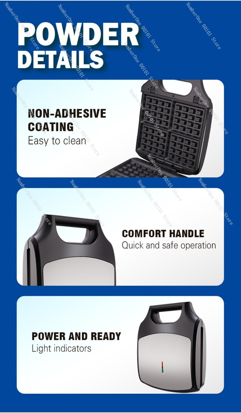 家庭用小型多機能3in1電気ケーキパン ワッフル エッグコー - Waffle Cone Maker のレビューと価格