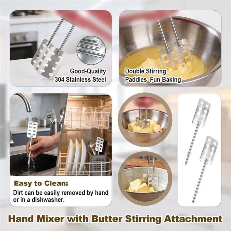 B98A-キッチンエイドハンドミキサー用バターチャーナー2個 - Kitchenaid Mixer Hand Mixer のレビューと価格