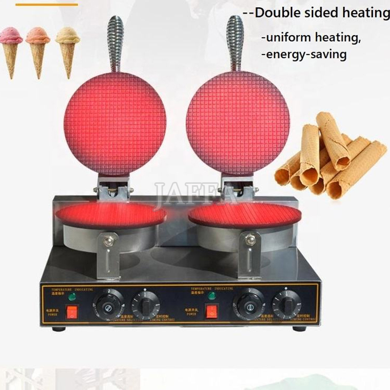 ダブルヘッドアイスクリームコーンメーカーマシン ワッフルメー - Waffle Cone Maker のレビューと価格