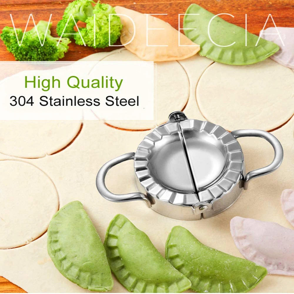 ステンレス鋼餃子型餃子メーカーラビオリエンパナーダメーカー金 - Dumpling Press Set のレビューと価格