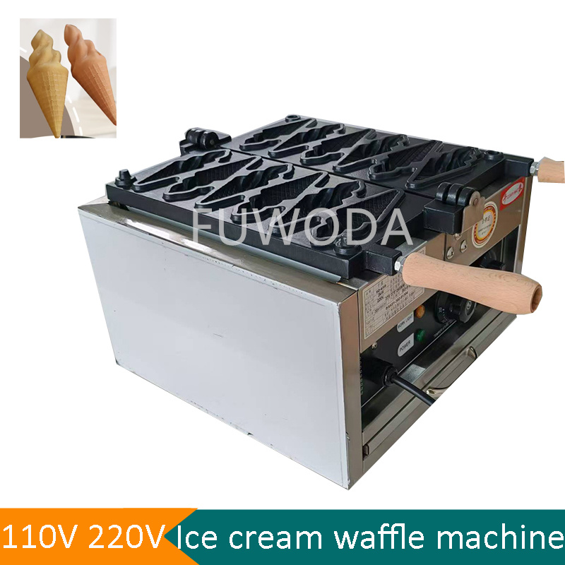 電気式アイスクリームワッフルコーン製造機 6個入り 工場価格 - Waffle Cone Maker のレビューと価格