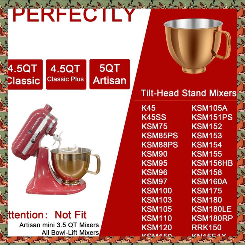 ABLQ 5 QT ステンレス鋼ミキサーボウルキッチンエイド - Kitchenaid Mixer Artisan 5Qt のレビューと価格