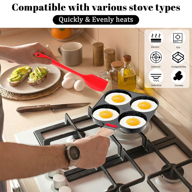 深型卵焼きフライパン 蓋付き 4カップ ノンスティック グラ - Mini Pancake Griddle のレビューと価格