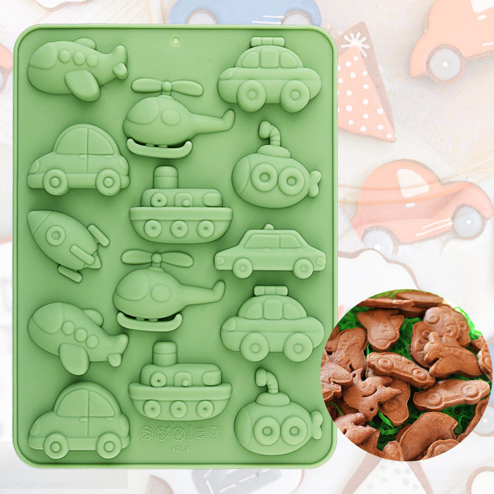 車、飛行機、その他の乗り物の形をしたシリコンキャンディ型、チ - Bunny Cake Mold のレビューと価格
