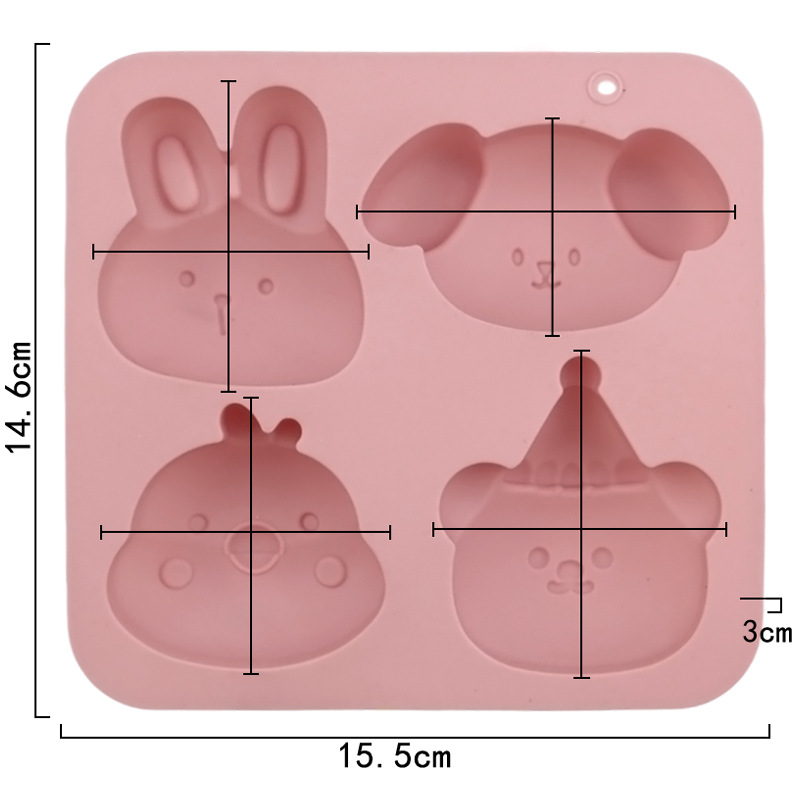 犬チョコレートケーキベーキングモールド漫画動物ペットおやつム - Bunny Cake Mold のレビューと価格